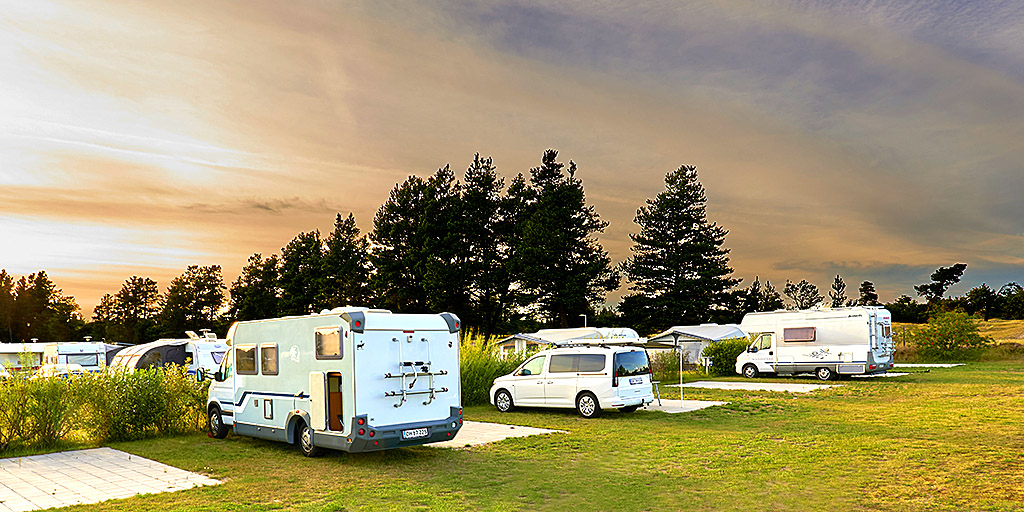 Autocamper Pladser med Terrasse på Jammerbugt Camping