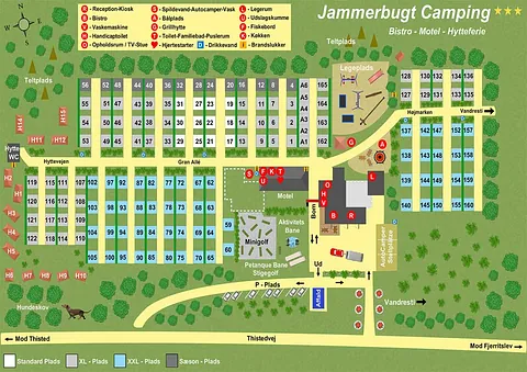 Pladskort - Jammerbugt Camping