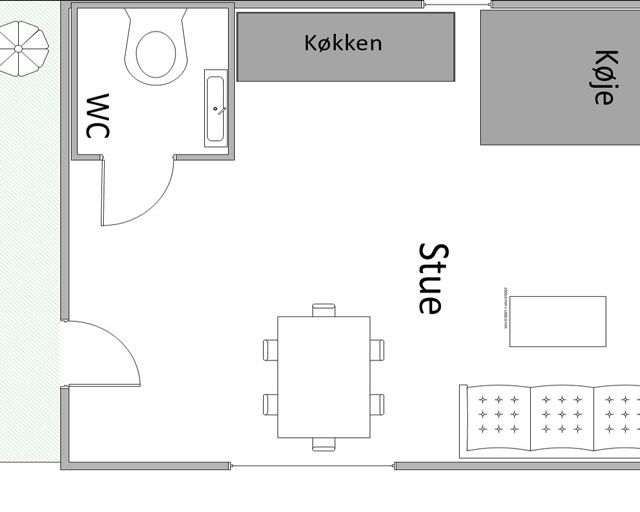 Hytte 18m2 med Toilet
