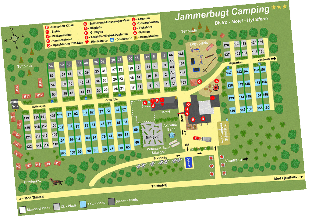 Pladskort - Jammerbugt Camping